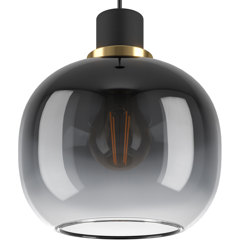 EGLO Oilella Black and Grey Glass Pendant Light Image 3