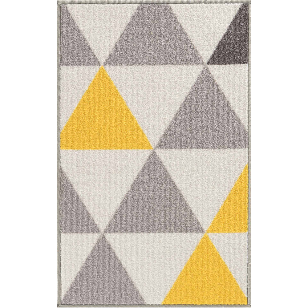 Desire Rugs Havana Light Gold Geometric Anti Slip Door Mat 90 x 57cm Image 1
