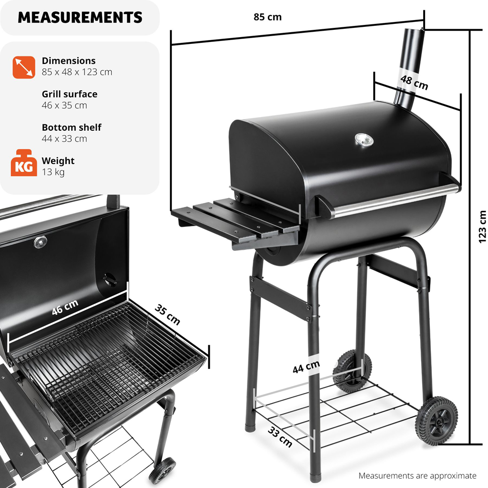 tectake Black Multi Function BBQ Image 8