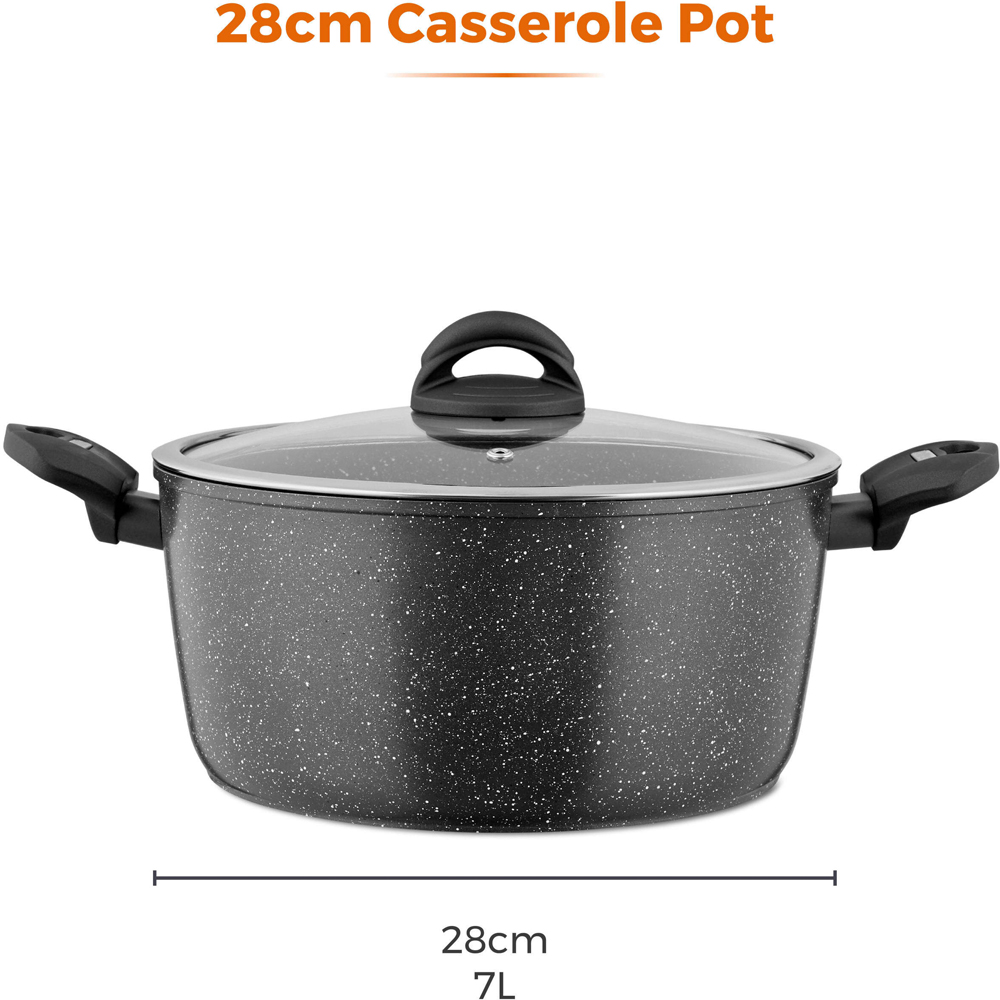 Tower Cerastone Grey 28cm Casserole Image 9