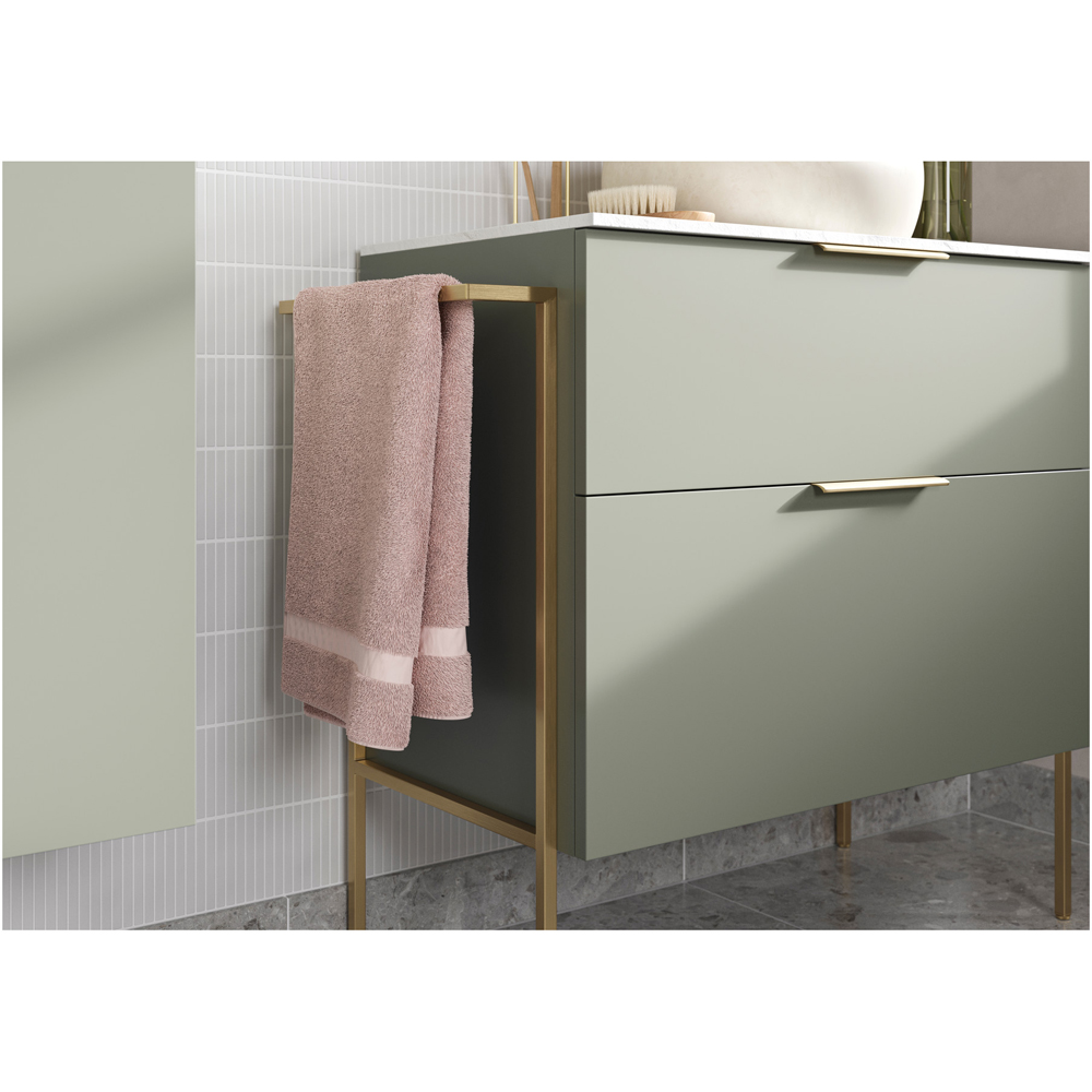 Bathstore Wharton 2 Door Green Floor Standing Basin Unit 615mm Image 5