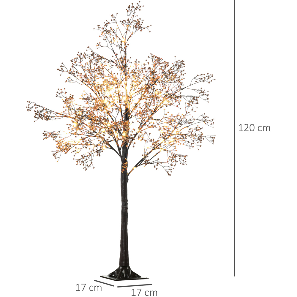 Everglow Brown Artificial Gypsophila Blossom Tree Light 4ft Image 7
