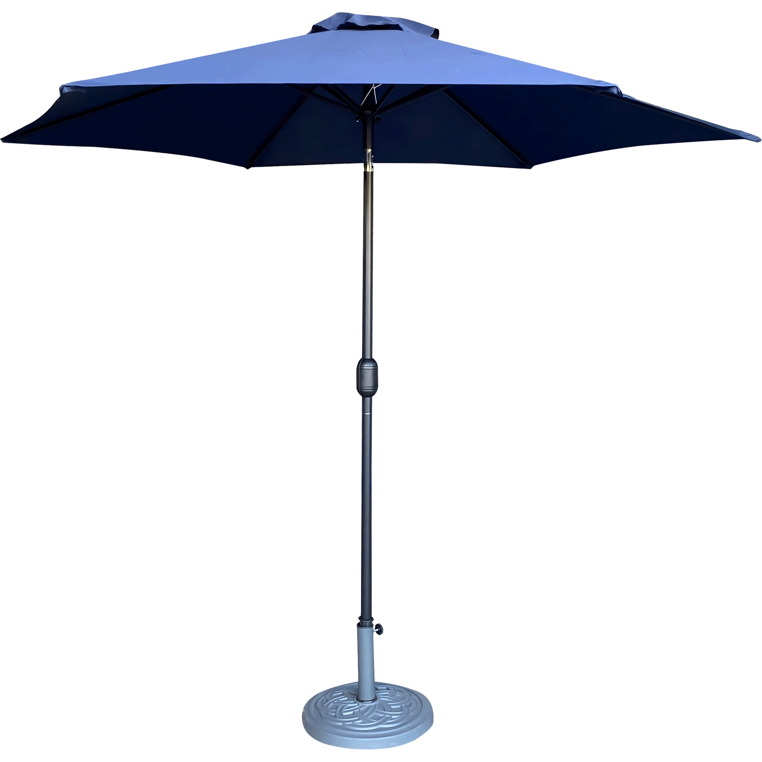 Crank and Tilt Aluminium Parasol Navy Image 4
