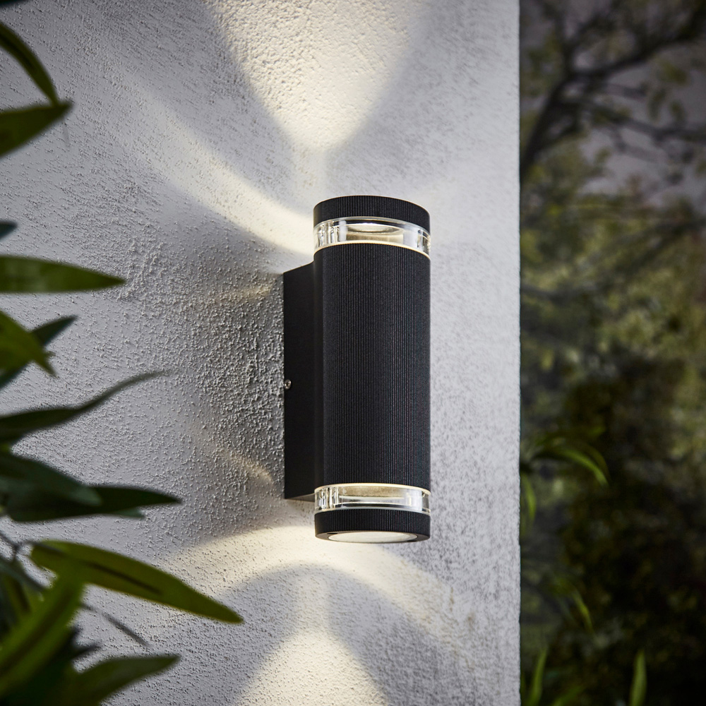 Zink Hazel 2 Light Black Up and Down Wall Light Image 2