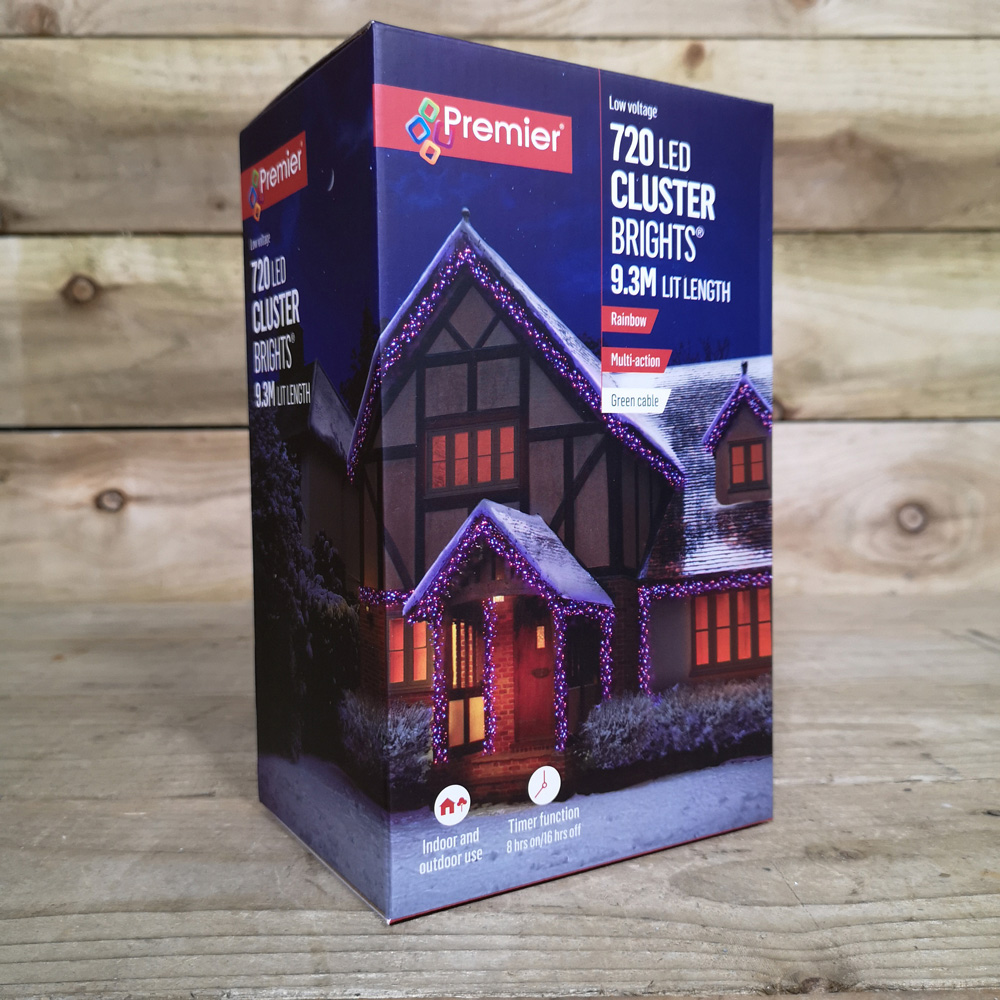 Premier ClusterBrights 720 Rainbow LED Christmas Cluster Light 9.3m Image 7