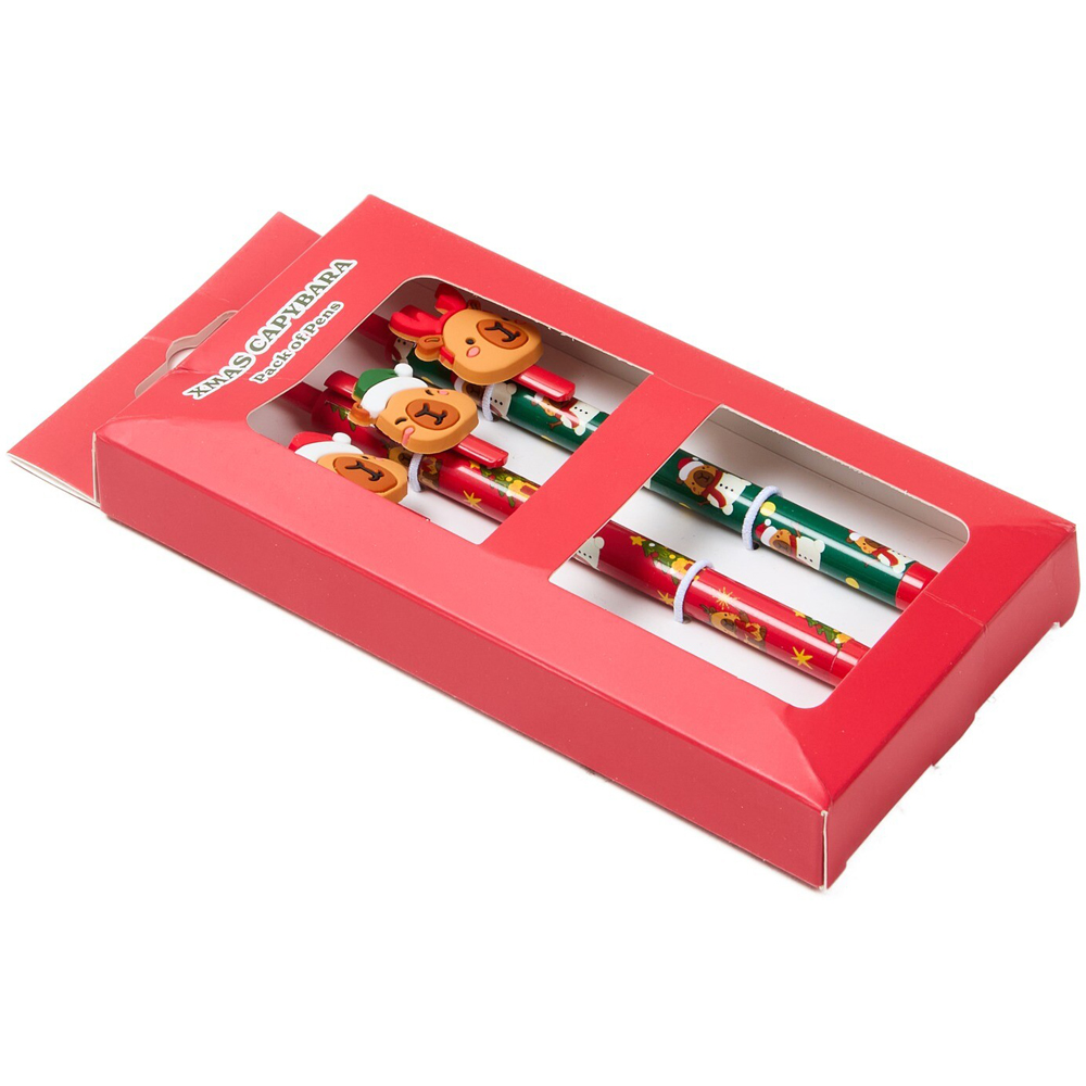 Pack of 3 Xmas Capybara Pens Image 3