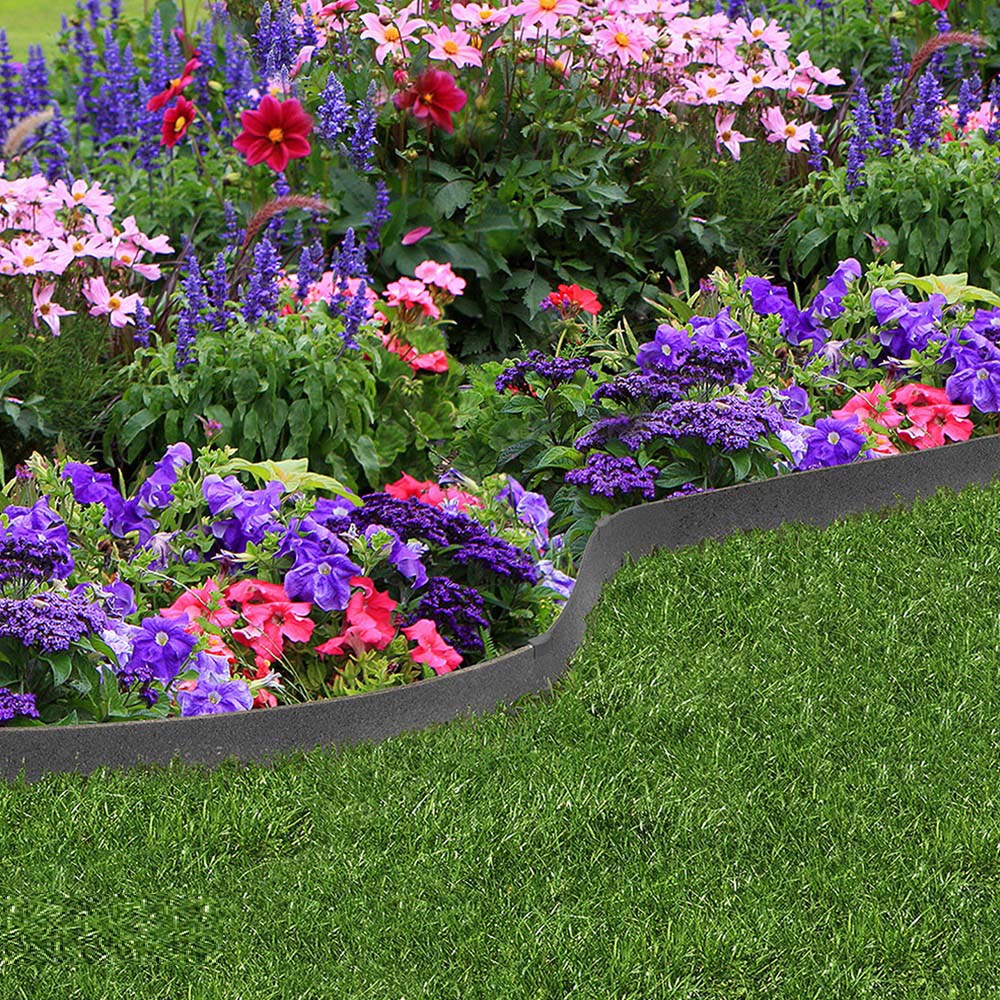 Garden Gear 9 x 610cm 9 Pack Grey Thinline Garden Border Edging Image 2