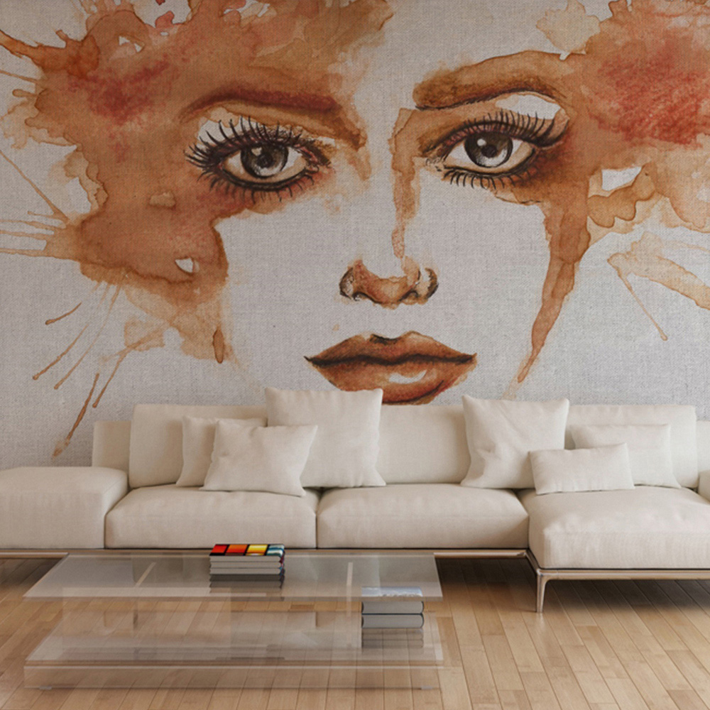 A.S Creation Watercolour Face 1 Digital Mural Image 1