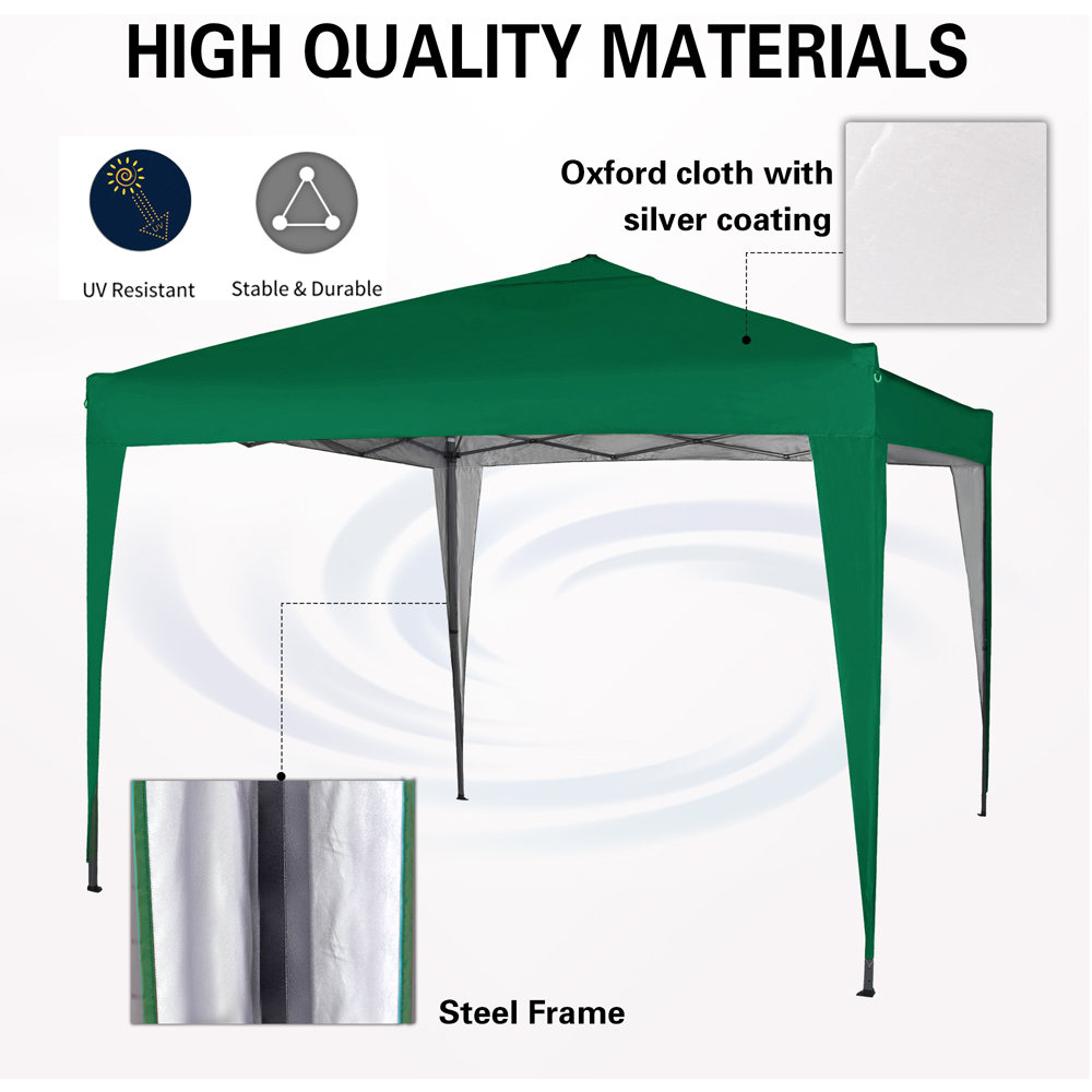 Green Pop Up Outdoor Gazebo 3 x 3m Image 7