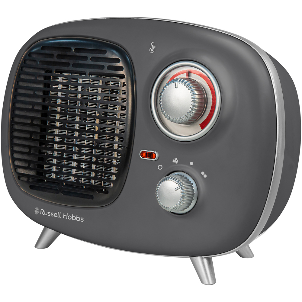 Russell Hobbs RHRETPTC2001G Retro Grey Ceramic Heater 1500W Image 1