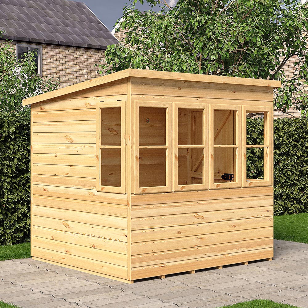 Shire 6 x 6ft Shiplap Style B Sun Pent Shed Image 2