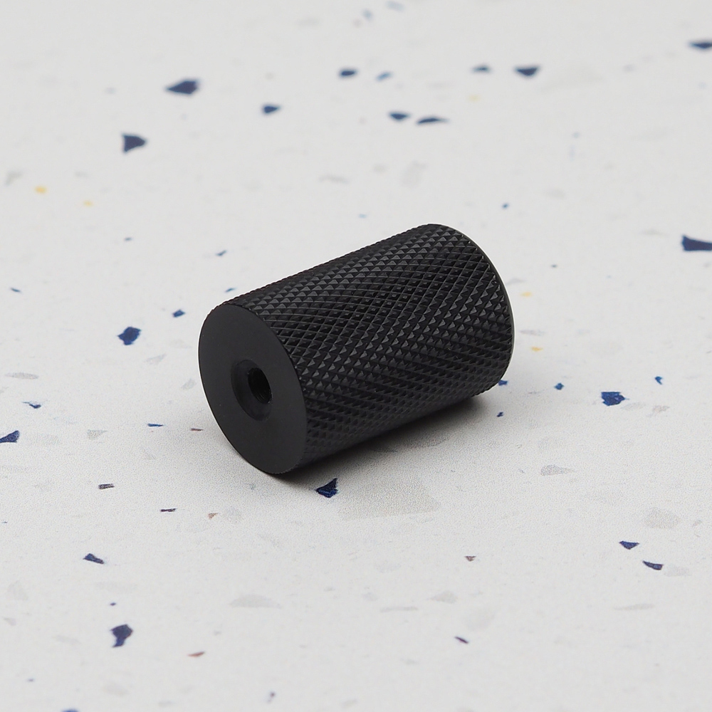 Handle & Home Matt Black Knurled Knob 18mm Image 5