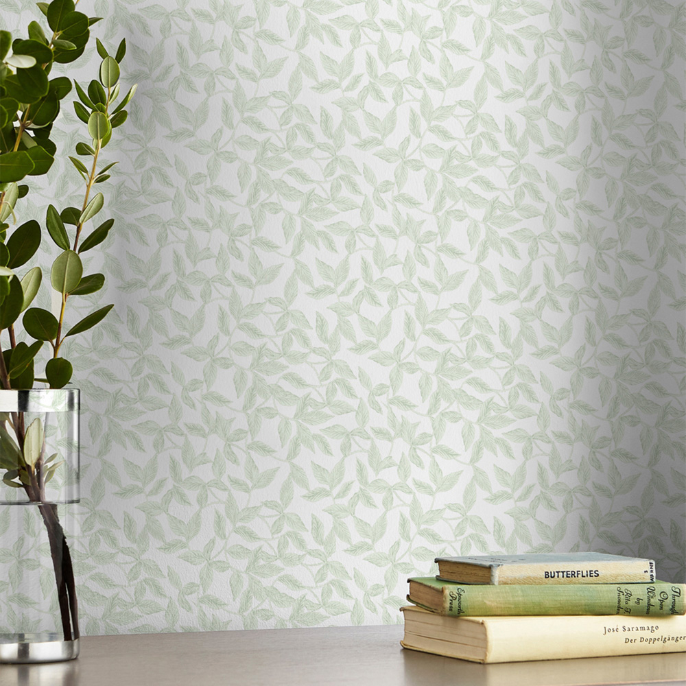 Laura Ashley Erwood Pale Eau De Nil Wallpaper Image 3