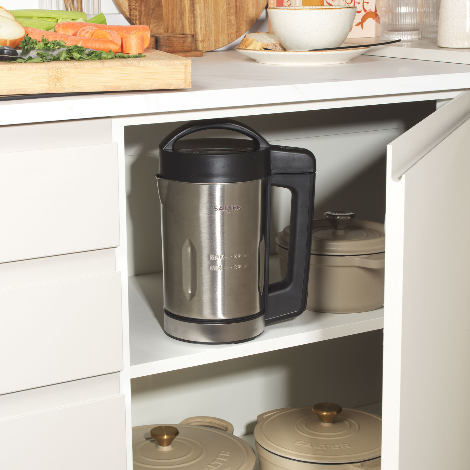 Salter Electric Soup Maker 1.6L Silver and Black Image 6