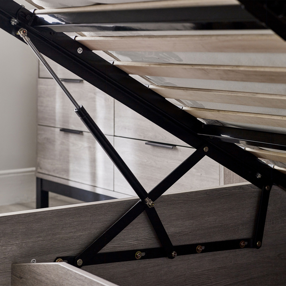 Julian Bowen Bali Single Grey Oak Storage Ottoman Bed Image 6