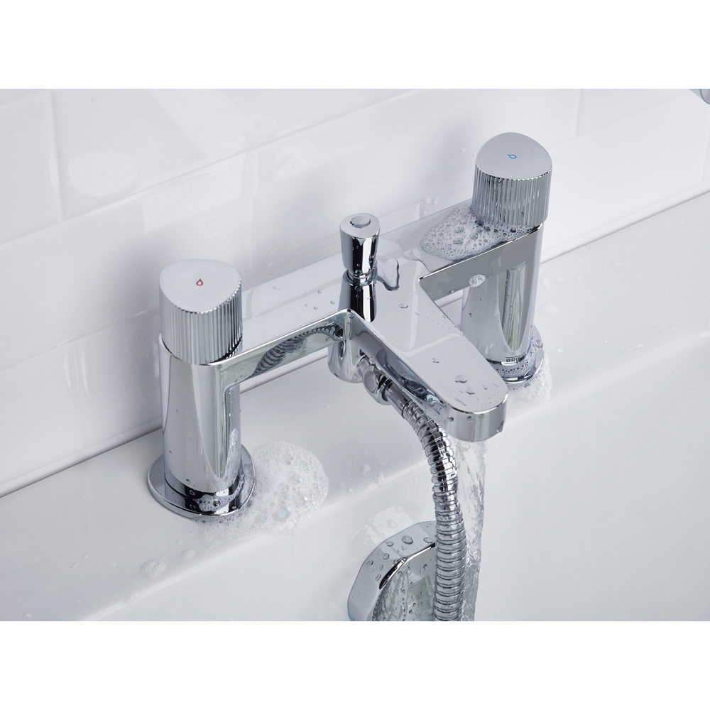 Bristan Liso Chrome Bath Shower Mixer Tap with Handset Image 3
