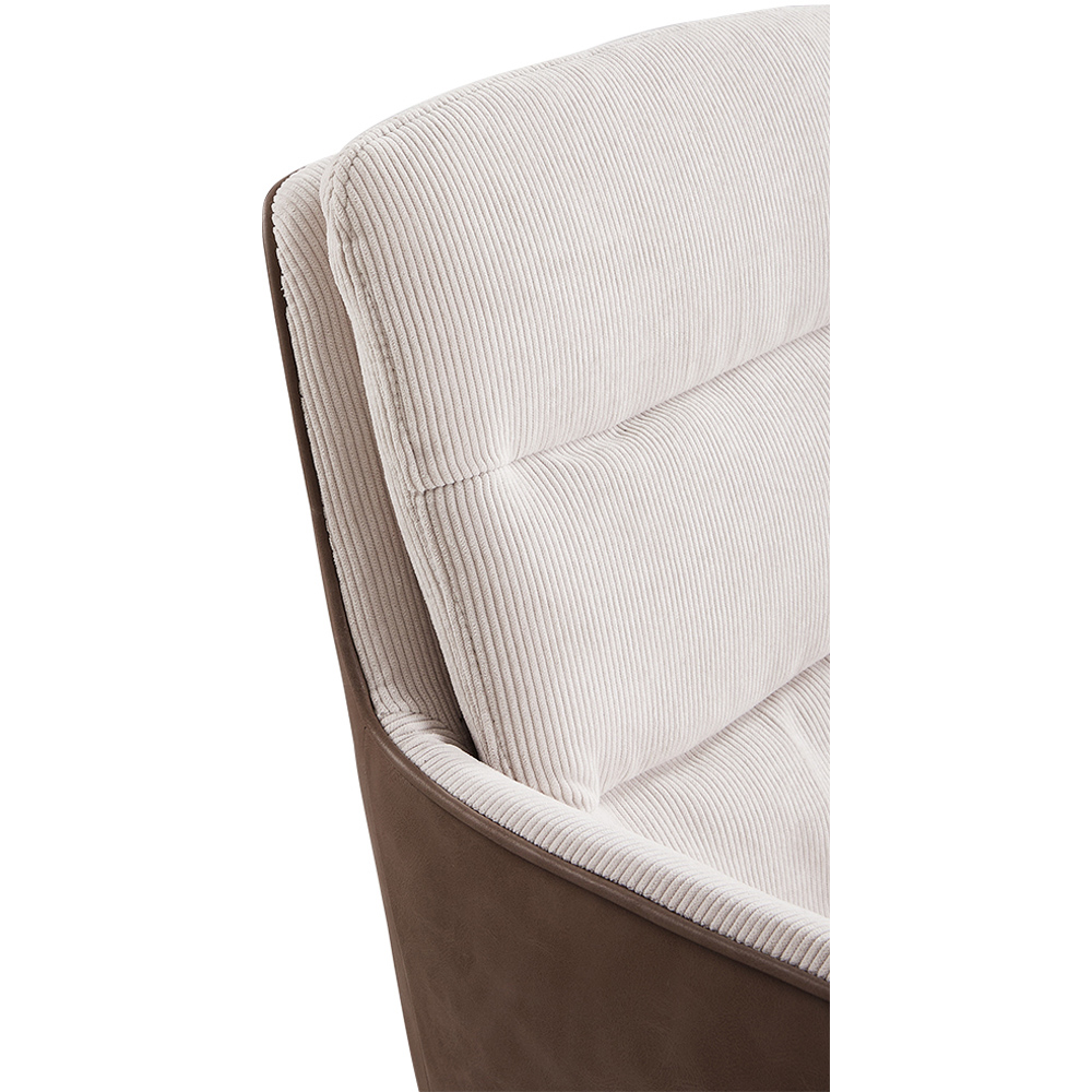 Living and Home Beige Modern Office Chair Accent Chair Image 6