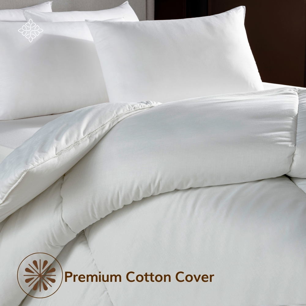 Opulent Home Super King Size White Summer Cotton Duvet 1.5 Tog Image 5