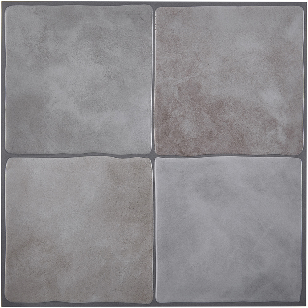 Living and Home Concrete Grey Square Self Adhesive Wall Sticker 10 Pack Image 3