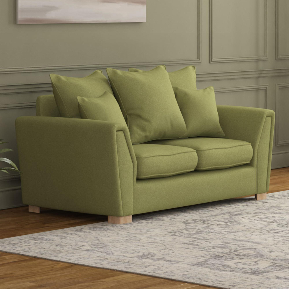 Wendleberry 2 Seater Olive Venice Scatter Back Sofa Image 5