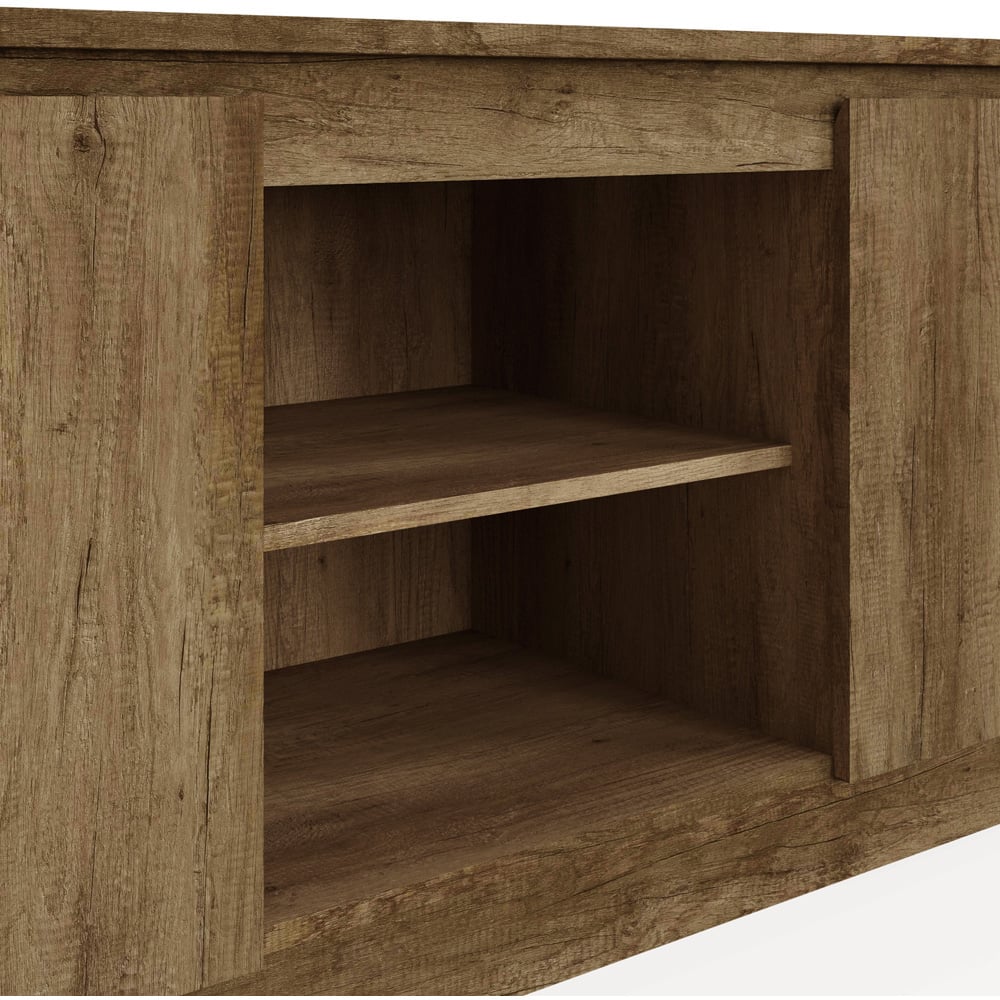 GFW Canyon 2 Door 2 Shelf Oak TV Unit Image 5