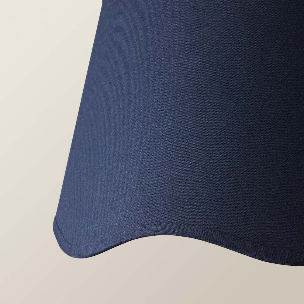ValueLights Mabel Navy Linen Scallop Edge Large Lamp Shade Image 5