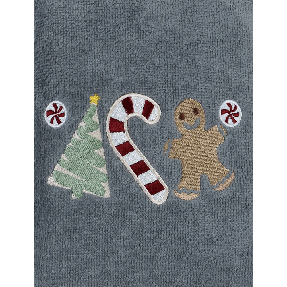 Noel Square Sweet Shop Grey Hand Towel 2 Pack Image 3