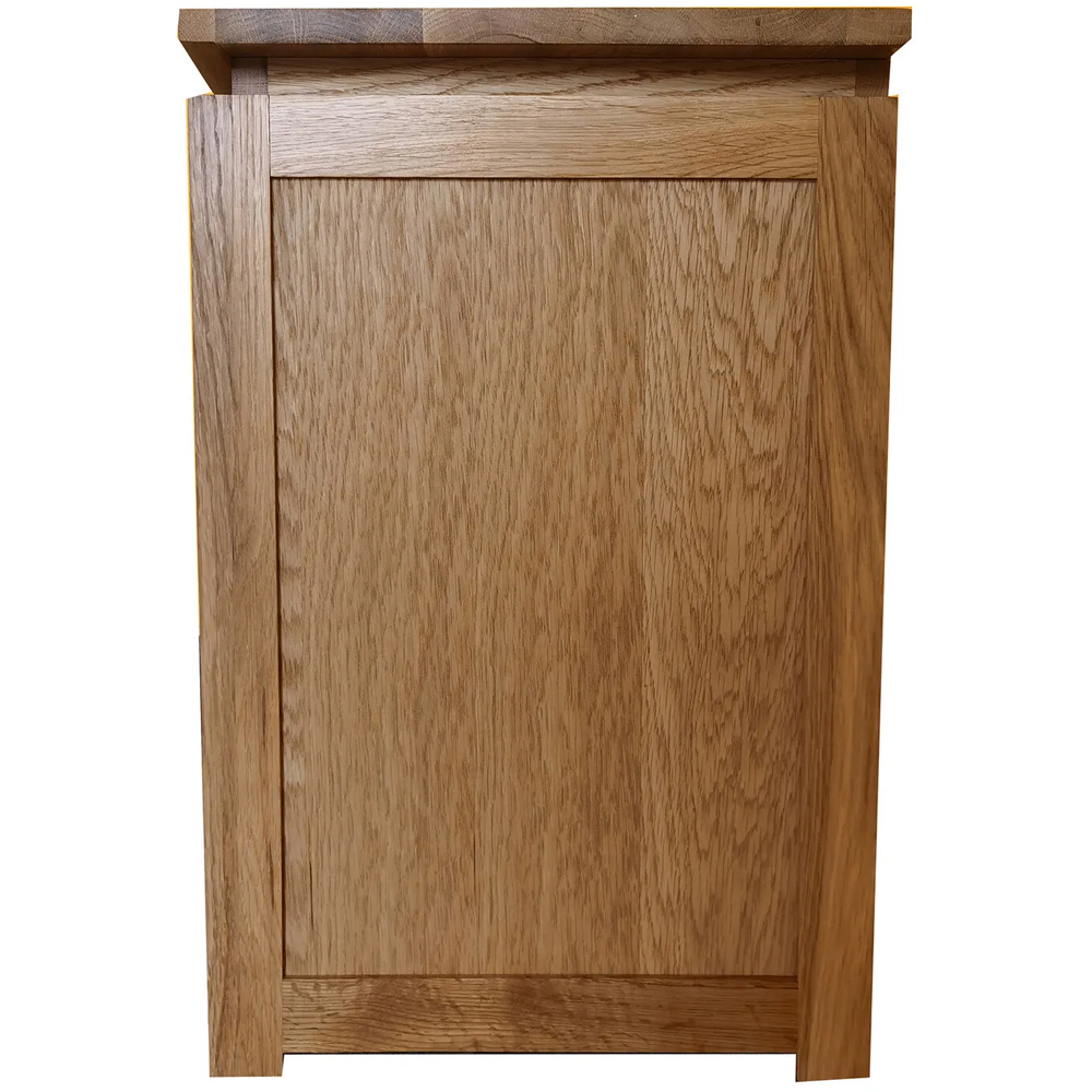 Furniture One 3 Drawer Oak Veneer Bedside Table Image 3