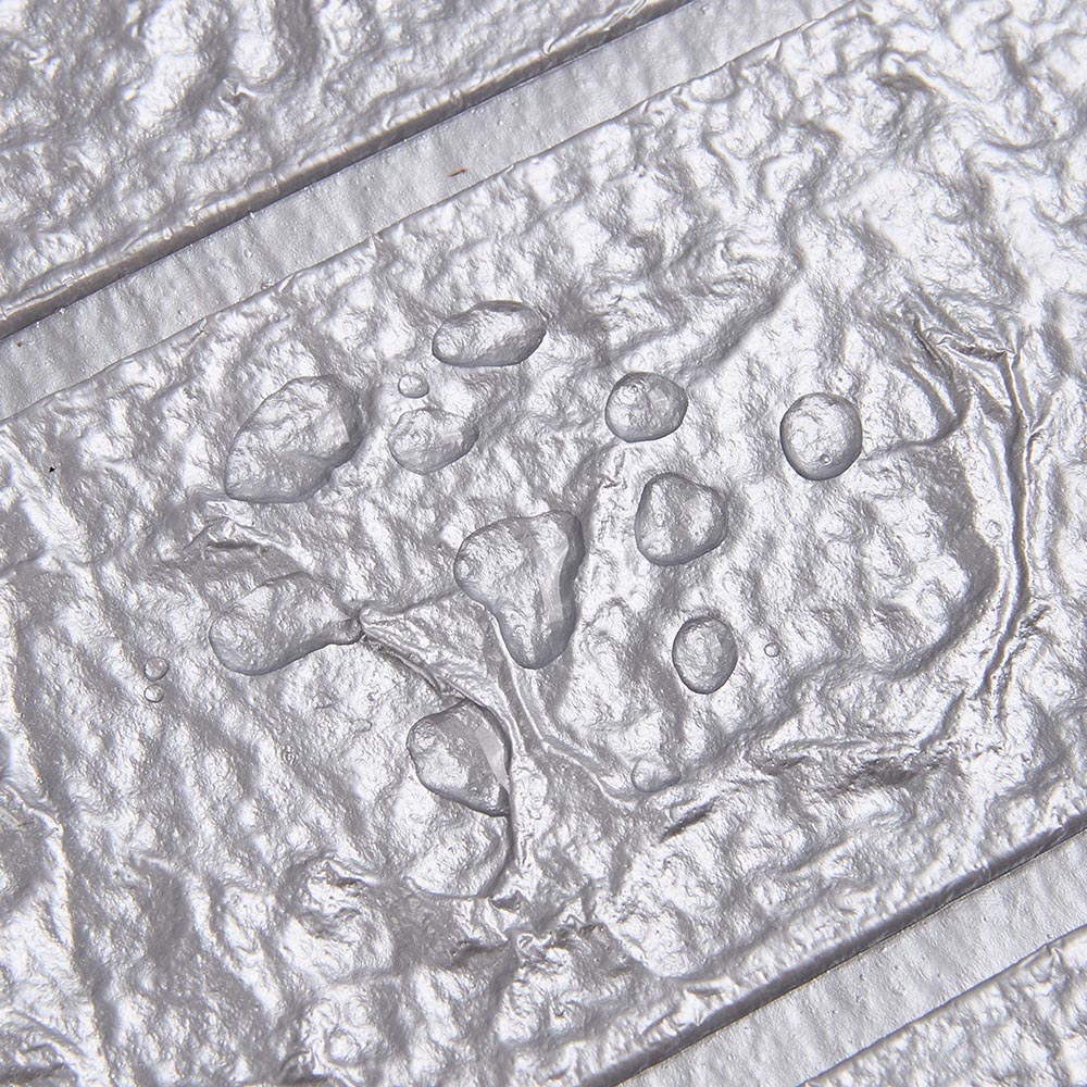 Living and Home 3D Brick Texture Silver Grey Wall Sticker 15 Pack Image 6