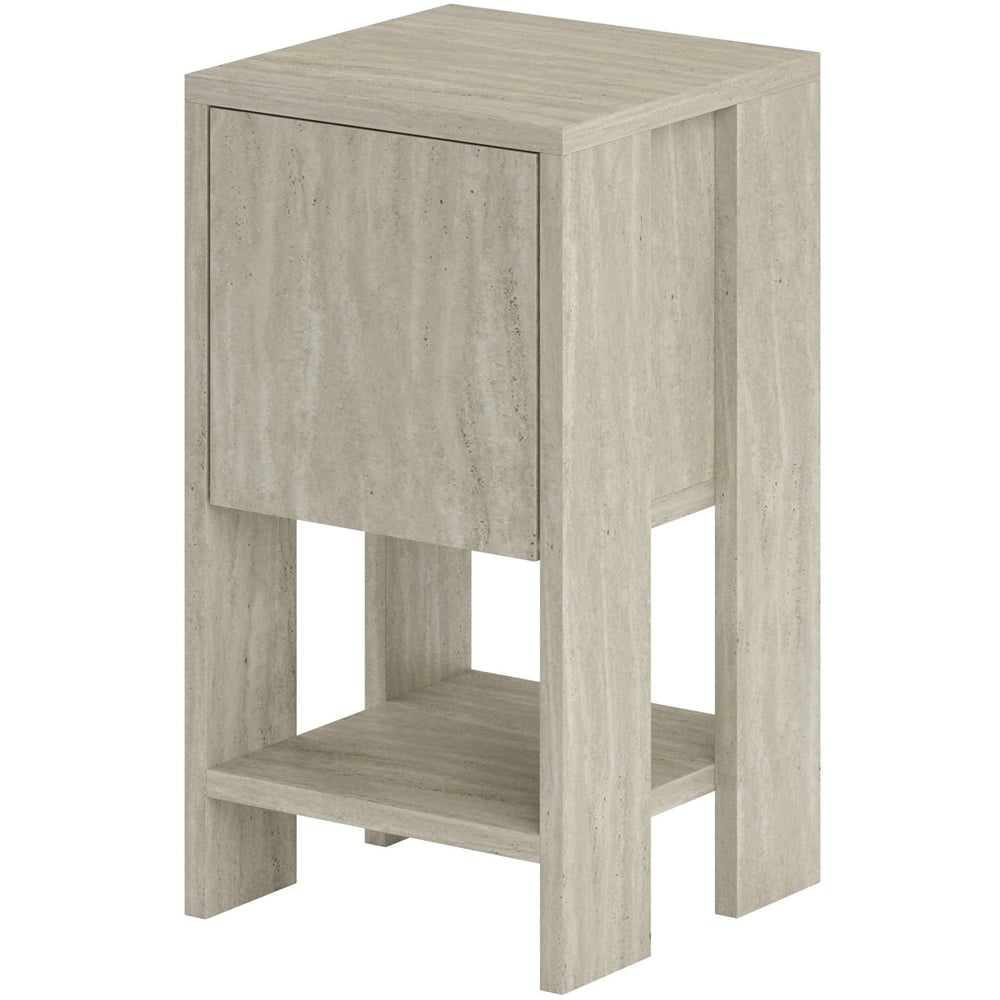 Decortie Ema Light Stone Bedside Table Image 2