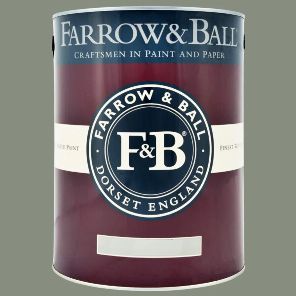 Farrow & Ball Modern Eggshell Card Room Green Satin Paint 5L Image 2