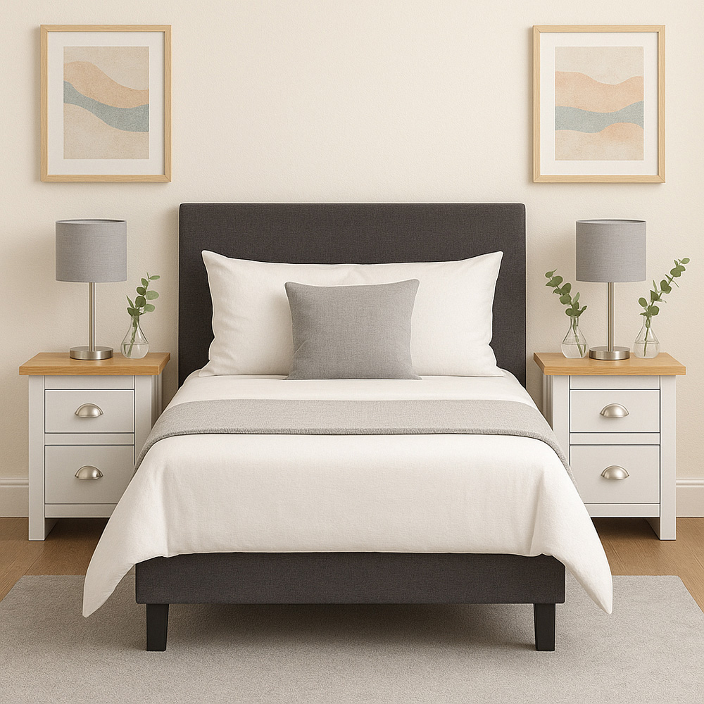 Kosy Koala Otis White and Oak Bedside Cabinet Set of 2 Image 5