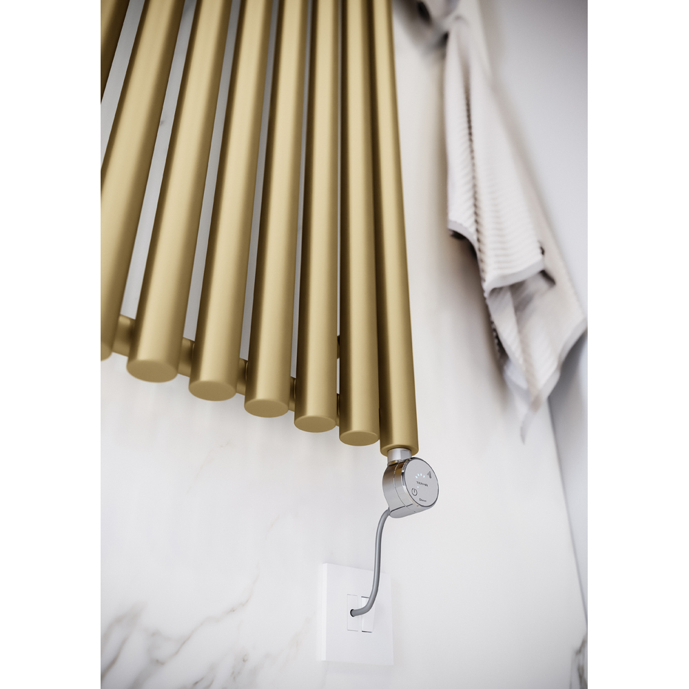 Terma Rolo Room Brass Electric Radiator Bluetooth 1000W 1800 x 480mm Image 6