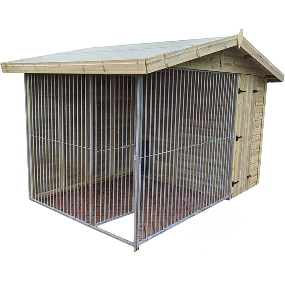 Benchmark Dog Kennel with Apex Roof - Single 10 x 6.5ft Premium Wood Range Image 1