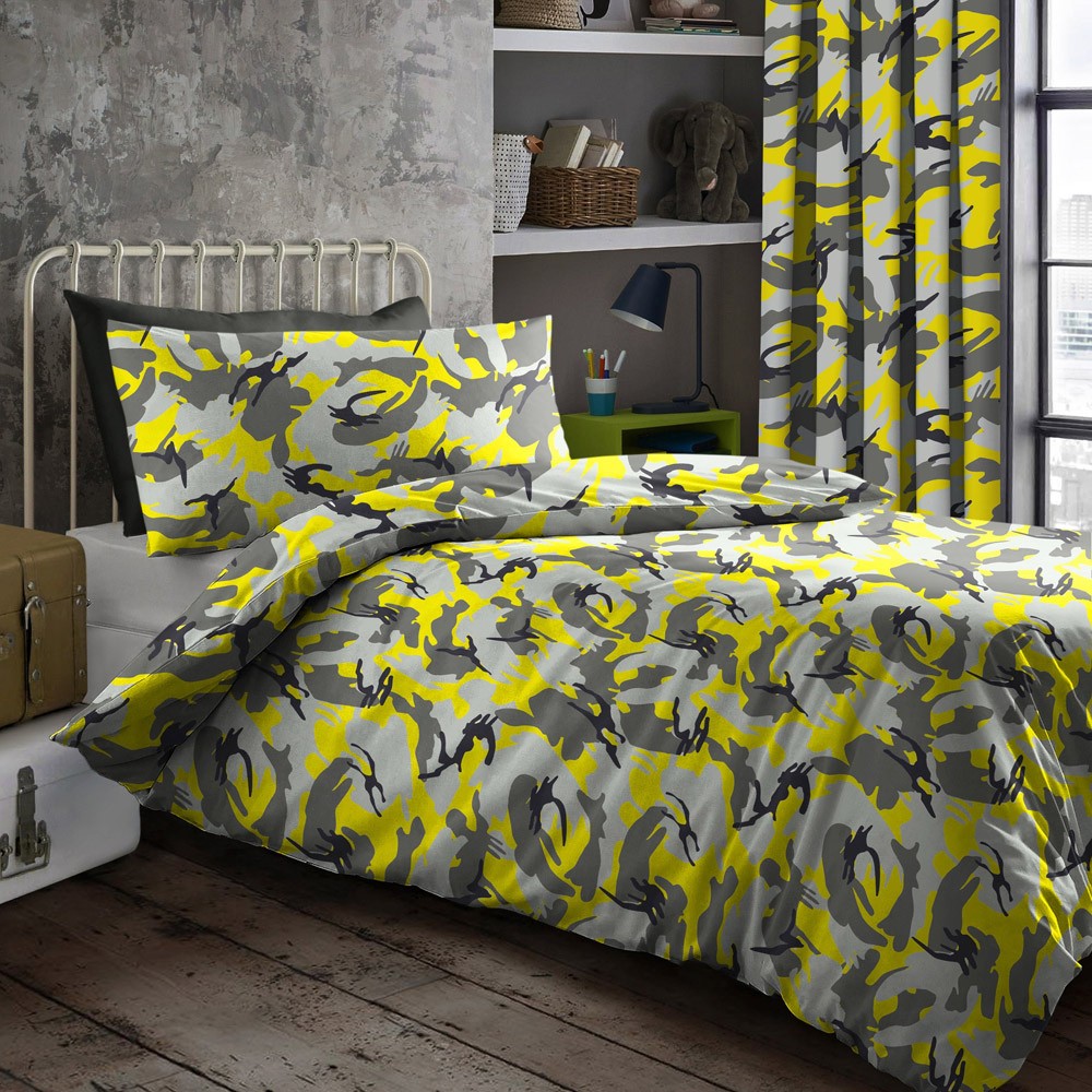 Velosso Double Camouflage Yellow Fitted Sheet Image 3