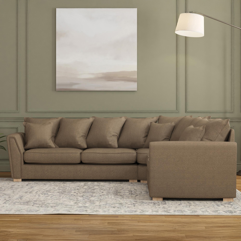 Wendleberry 4 Seater Venice Nutmeg Scatter Back Corner Sofa Image 5
