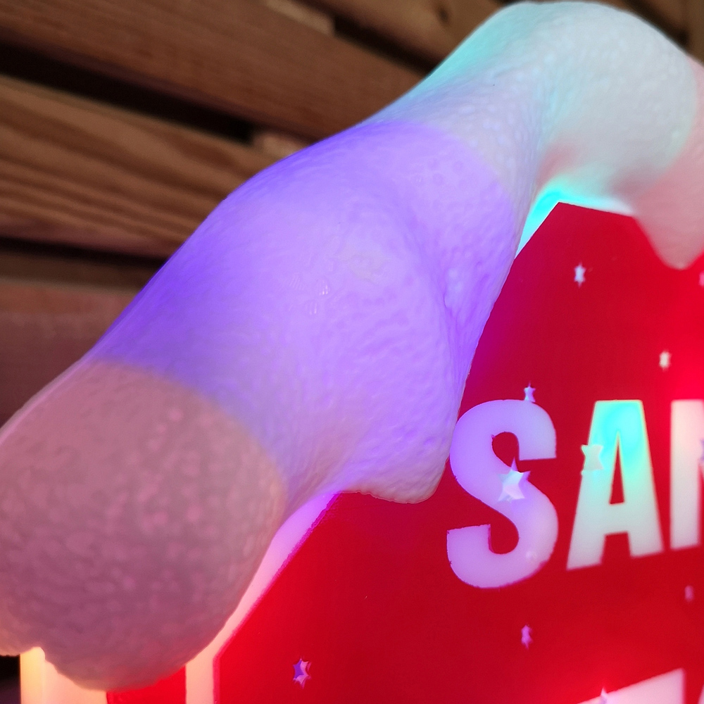 Samuel Alexander Premier Light Up Santa Stop Here Christmas Sign 110cm Image 5