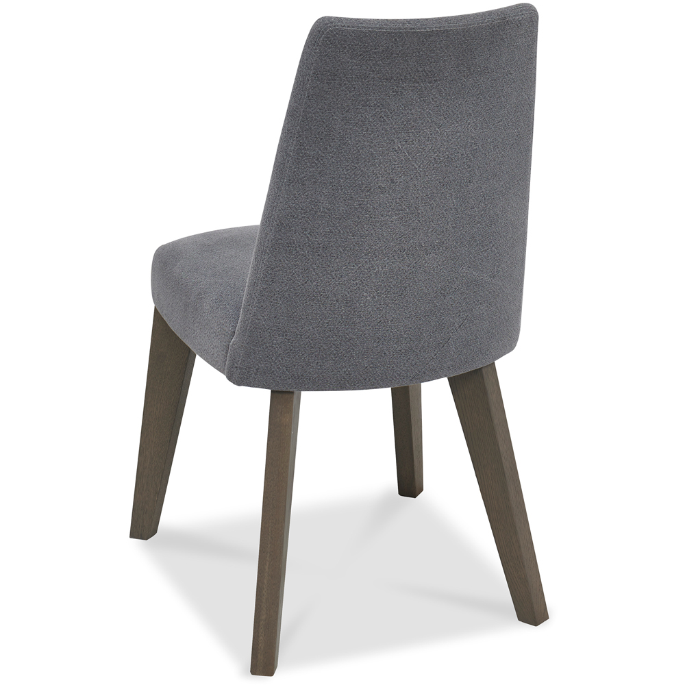 Bentley Designs Cadell Set of 2 Smoke Grey Aged Oak Upholstered Chair Image 4