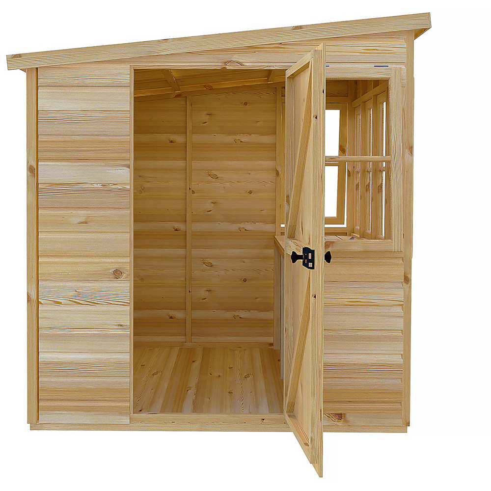 Shire 6 x 6ft Shiplap Style A Sun Pent Shed Image 3
