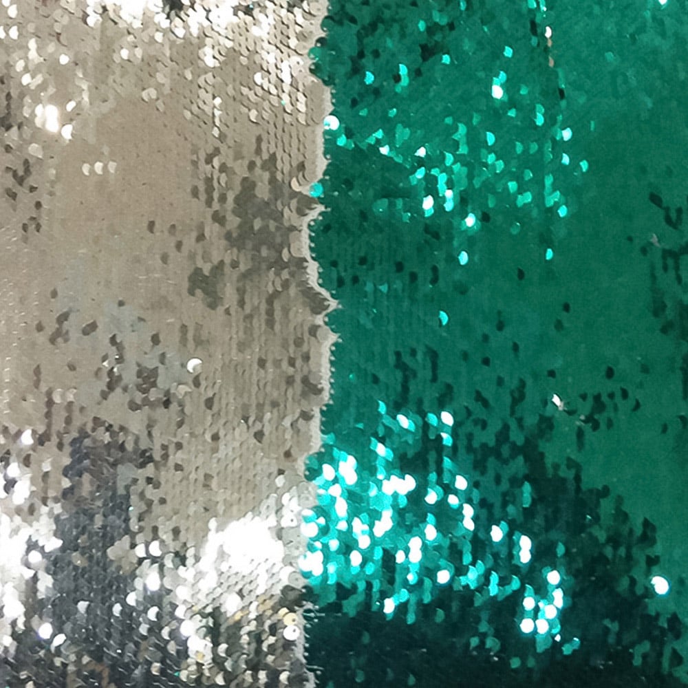 Velosso Mermaid Green and Silver Filled Cushion 43 x 43cm 2 Pack Image 2