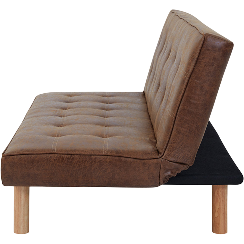 Home Detail Salerno Double Sleeper Brown Air Leather Sofa Bed Image 3