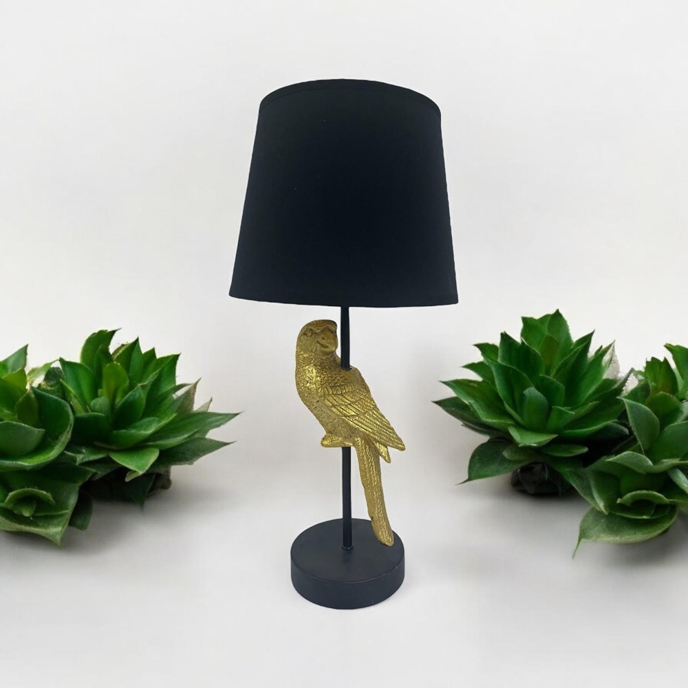 Acacia Home Black Shade Table Lamp 22.8cm Image 2