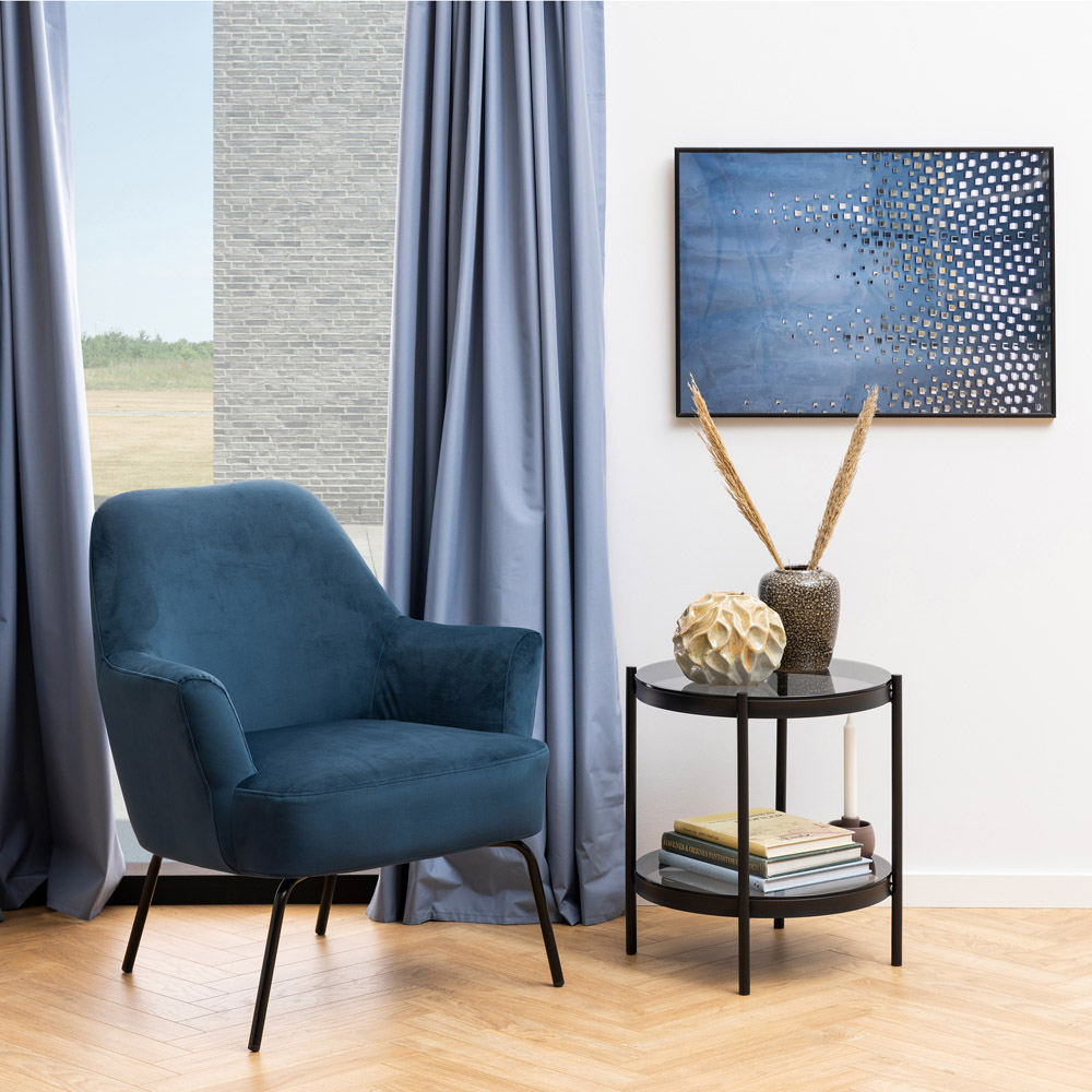 Florence Melissa Navy Blue Lounge Chair Image 9