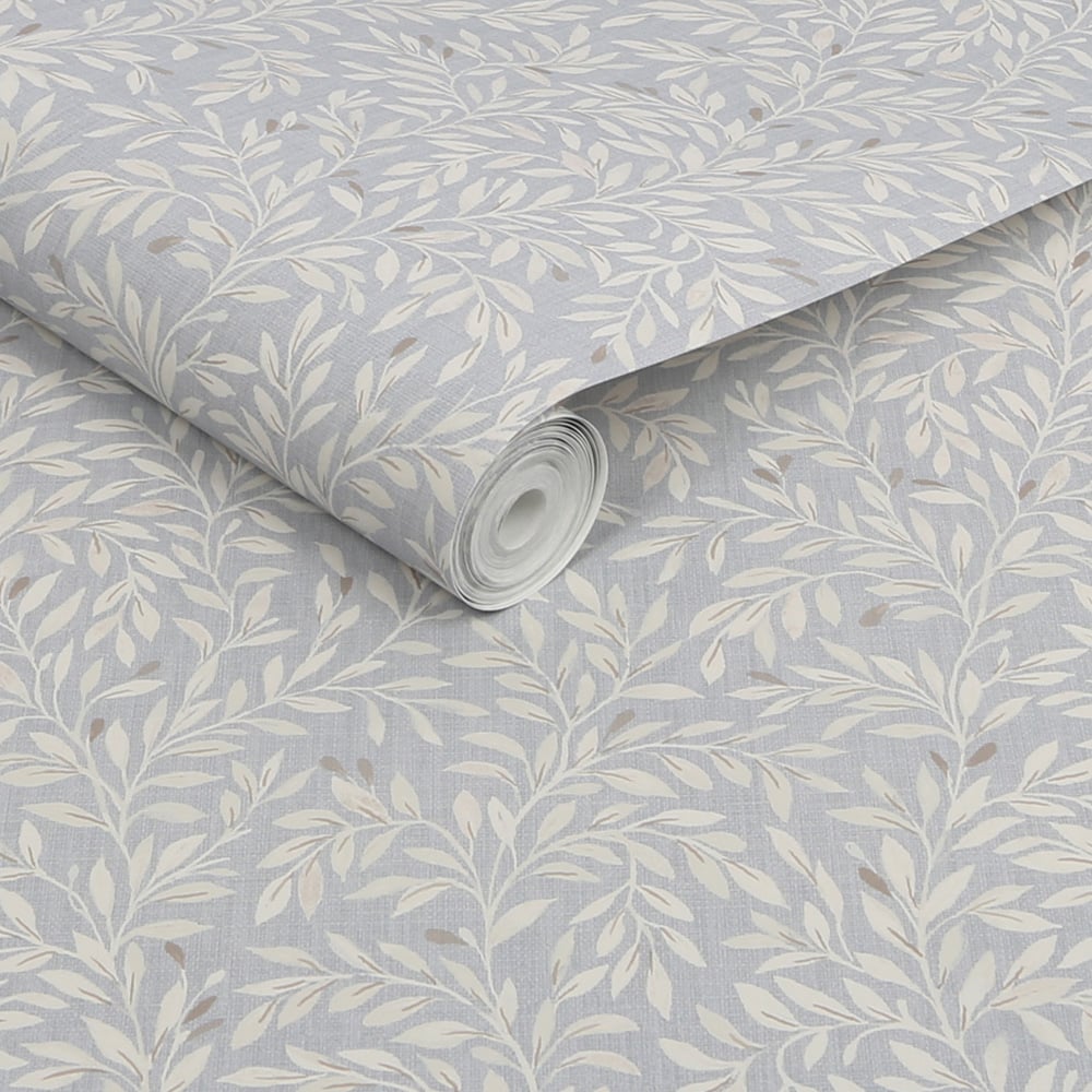 Next Ditsy Leaf Grey Wallpaper Image 2