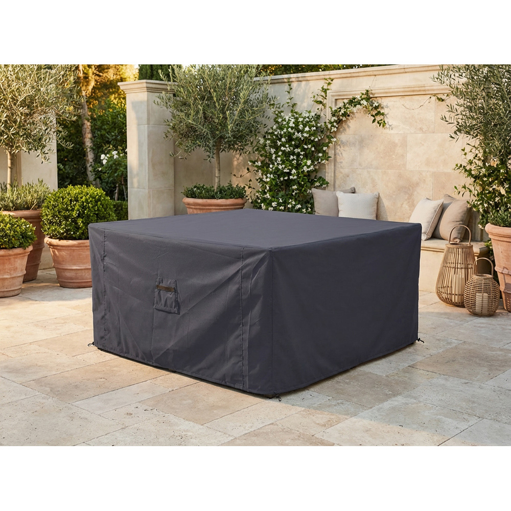 Sahara Premium Black Square Dining Set Cover 90 x 198 x 198cm Image 2