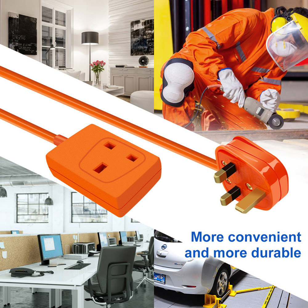 ExtraStar 13A 20m Single Socket Orange Extension Lead Image 5