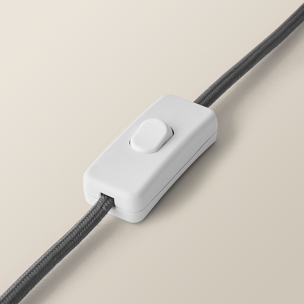 ValueLights Serena Natural Tapered Linen Lamp Shade Ribbed Ceramic Grey LED Table Lamp Image 4