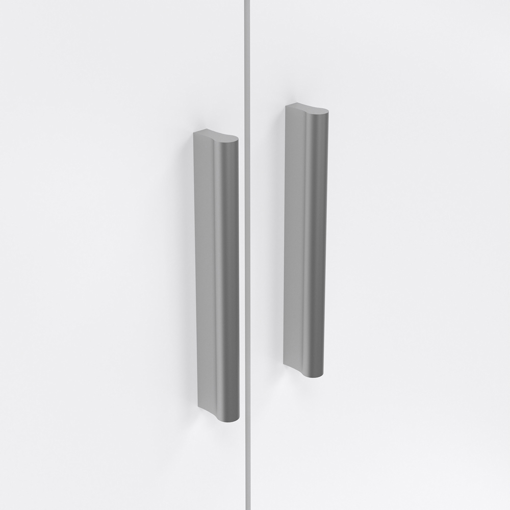 Florence 3 Door Oak and White High Gloss Wardrobe Image 5