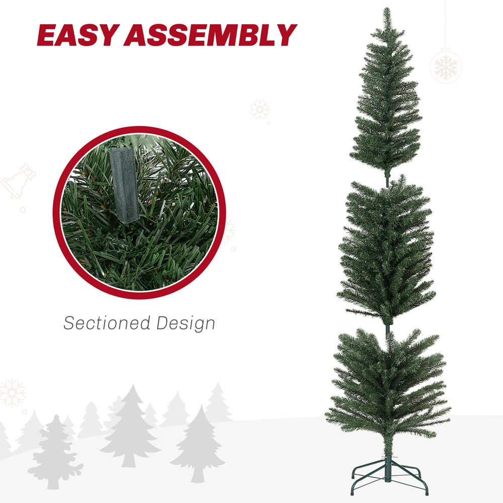 Everglow Pencil Artificial Christmas Tree with Branches 6ft Image 6