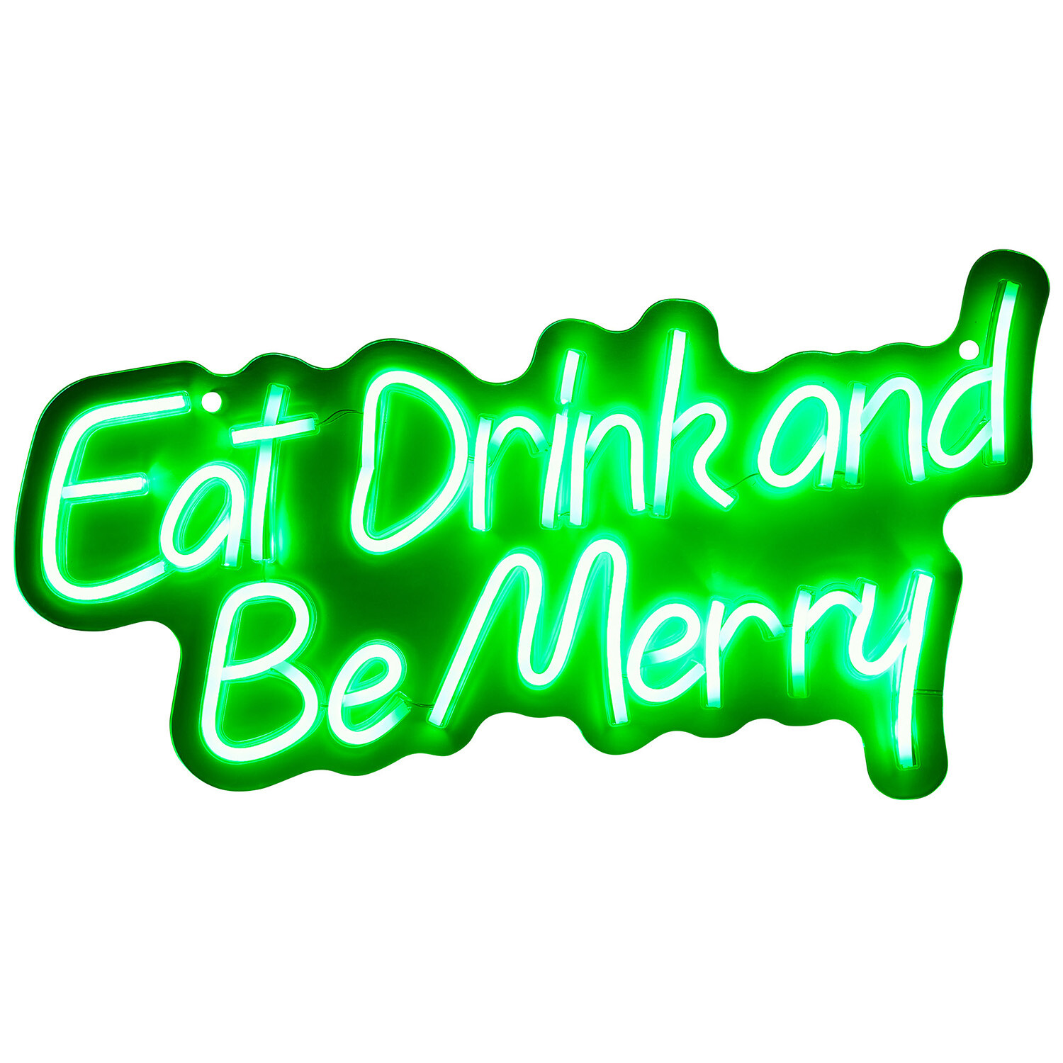 Eat Drink and Be Merry Neon Sign - Green Image 4